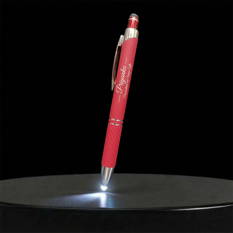 3 in 1 Touch Pen with LED Ligh (Classic Red)