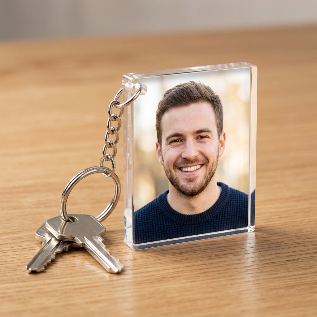 Personalized Custom Photo Printed Keychain (Double Sided Glossy Finish)