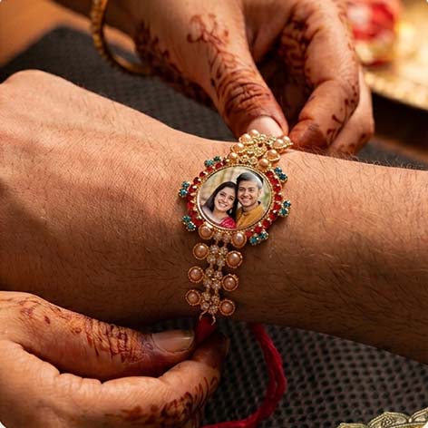 Premium Pearl & Kundan Rakhi